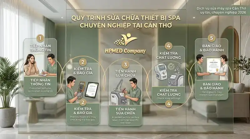Quy trình sửa chữa thiết bị spa chuyên nghiệp tại Cần Thơ
