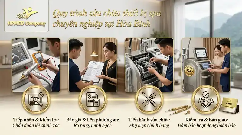 Quy trình sửa chữa thiết bị spa chuyên nghiệp tại Hòa Bình