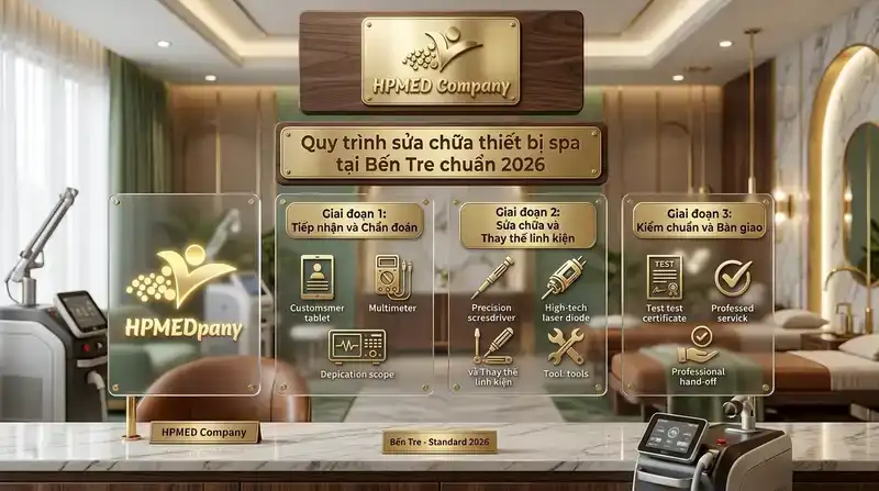 Quy trình sửa chữa thiết bị spa tại Bến Tre chuẩn 2026