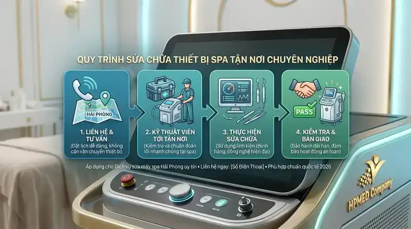 Quy trình sửa chữa thiết bị spa tận nơi chuyên nghiệp