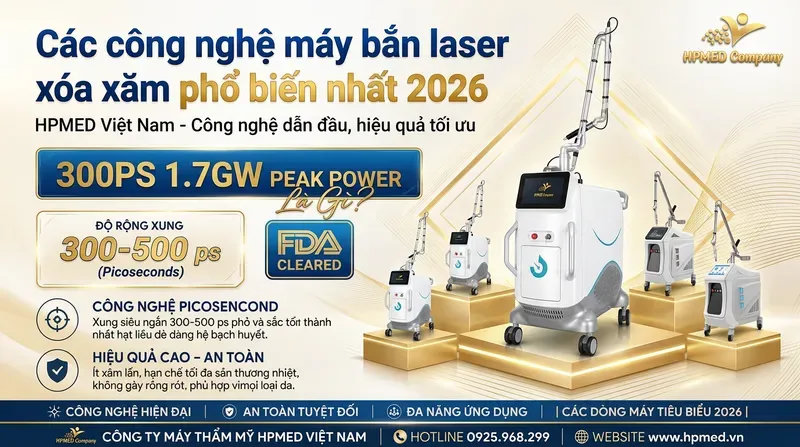 Máy xóa hình xăm bao nhiêu tiền? Bảng giá mới 2026 1 Các công nghệ máy bắn laser xóa xăm phổ biến nhất 2026
