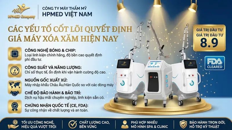 Bảng Giá Máy Xóa Xăm 2026: Phân Tích ROI & So Sánh 1 Các yếu tố cốt lõi quyết định giá máy xóa xăm hiện nay