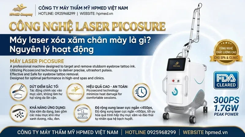 Top 5 máy laser xóa xăm chân mày hiệu quả nhất 2026 1 Máy laser xóa xăm chân mày là gì? Nguyên lý hoạt động