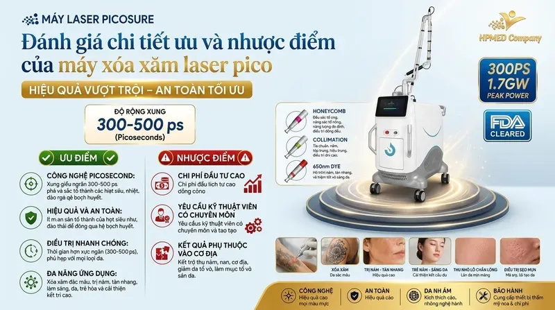 Đánh giá chi tiết ưu và nhược điểm của máy xóa xăm laser pico
