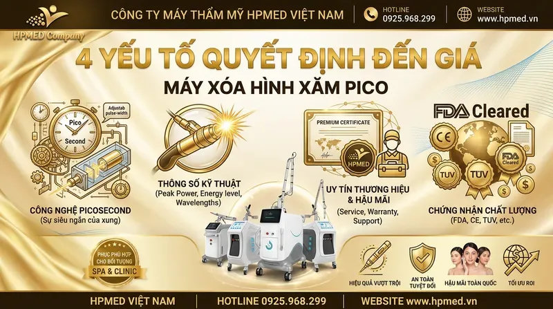 4 yếu tố quyết định đến giá máy xóa hình xăm Pico