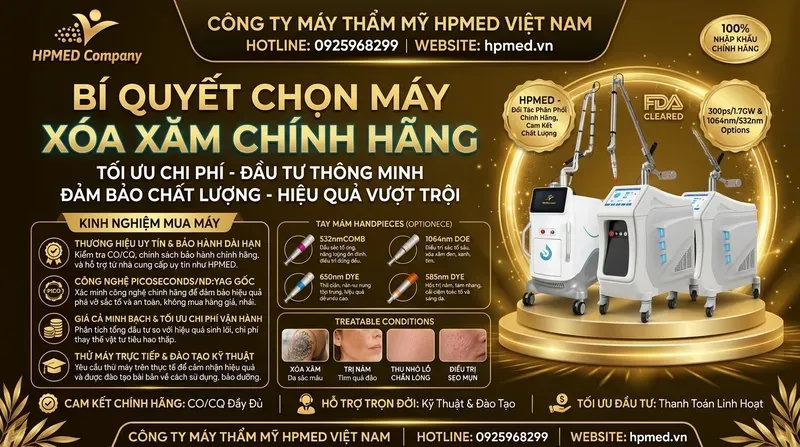 Kinh nghiệm mua máy xóa xăm chính hãng, giá tốt 2026 3 Kinh nghiệm mua máy xóa xăm chính hãng, tối ưu chi phí