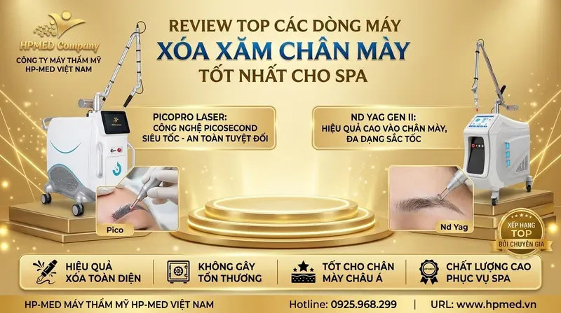 Top Máy Xóa Xăm Chân Mày Tốt Nhất Dành Cho Spa 2026 3 Review top các dòng máy xóa xăm chân mày tốt nhất cho spa